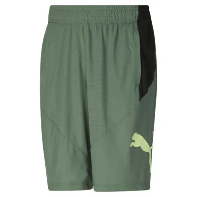 Puma Cat Training Athletic Shorts Mens Green Casual Athletic Bottoms 58627845 • $14.99