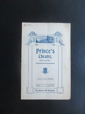 1910 The School For Scandal  Theatre Royal Manchester Programme Edward Compton • £4.25