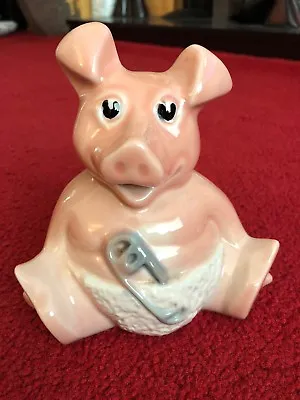 NATWEST WOODY BABY PIG COLLECTABLE CERAMIC MONEY BOX (with Stopper) • £12.99