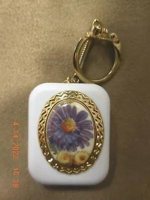 Vintage Sankyo Music Box Keychain Purple Flower #2 Mum  Tomorrow  (see Video) • $20