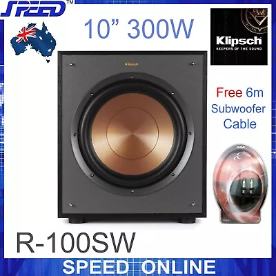 Klipsch R-100SW Reference 10  Subwoofer + 6m Subwoofer Cable - (ex-display Unit) • $745