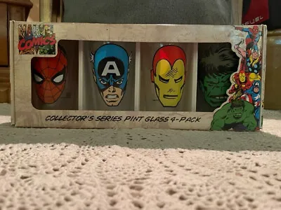 Marvel Comics Collector's Series Pint Glass 4-Pack ICUP 2012 New • $50