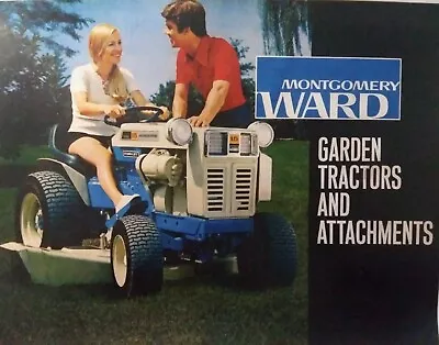 Montgomery Ward 12 15hp Lawn Garden Tractor & Implement Color Sale Brochure 1972 • $64.99