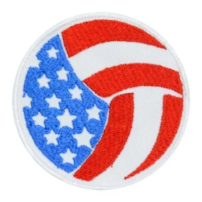 Volleyball Ball USA Embroidered Patch Sport Game Fashion Style Pop Culture Beach • $8.99