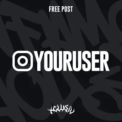 Custom Insta Tag (Create Instagram Username Social User Jdm Bold Decal Sticker) • $29.90