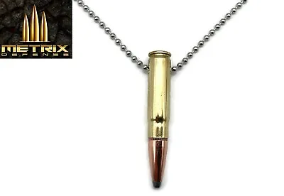 Authentic 300 AAC Blackout Real Bullet Snap Cap Bead Chain Necklace Pendant   • $12.99