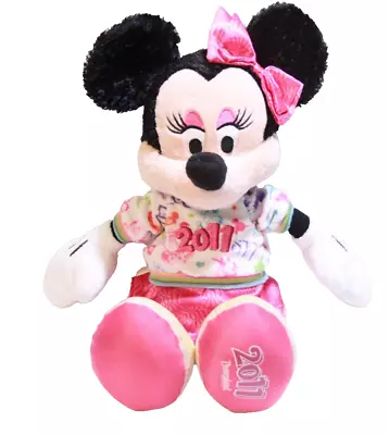 Disneyland Parks World 2011 Minnie Mouse Plush Stuffed Animal Hoodie 15  Doll    • $14