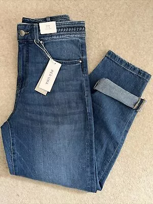 PER UNA M&S WOMENS HIGH WAISTED MOM JEANS Size 12 Long Bnwt • £24.99