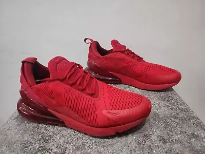 Nike Air Max 270 Men’s Size 13 Triple Red Lifestyle Running Shoes CV7544-600 • $40