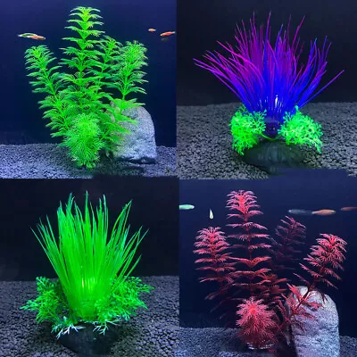 $9.99 • Buy Artificial Simulation Water Plants Aquarium Fish Tank Plant Grass Accessories