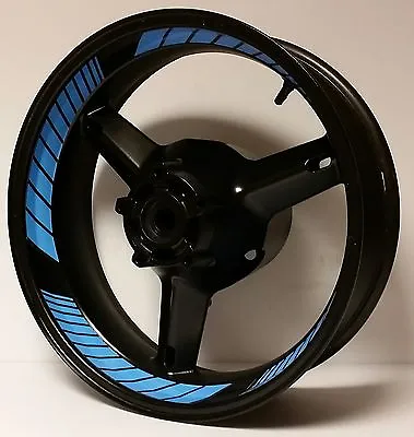 Cool Light Blue Custom Inner Rim Decals Wheel Stickers Stripes Tape Graphics • $24.99