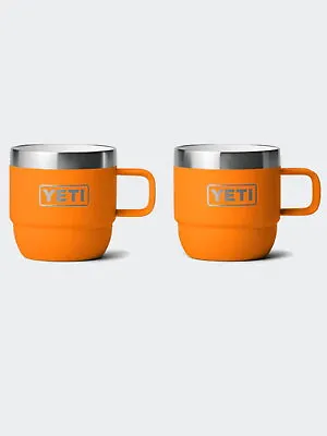 YETI 6oz (177ml) Stackable Espresso Mugs 2 Pack In King Crab Orange • £34.95