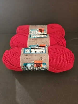 New  Bundle Of 3 I Love This Cotton Skiens 180 Yds. 4 Weight Red(037) • $9.95