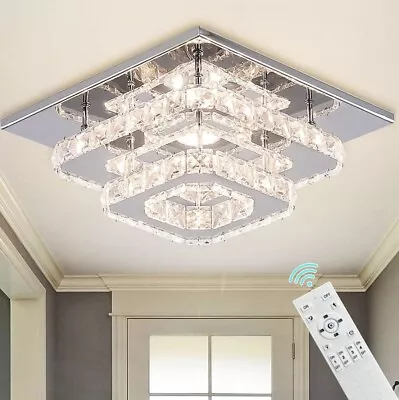 Modern 36W LED Crystal Ceiling Light Lamp Fixtures Pendant Crystal Chandelier OZ • $70.37