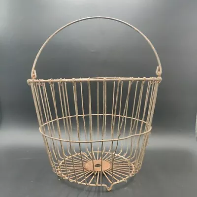 Wire Egg Basket Farm Collection Chicken Coop Laying Hens Vintage Patina Barn • $60