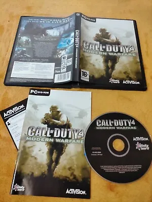 Call Of Duty 4 Modern Warfare War Shooter PC Video Game MINT Complete • £7.99