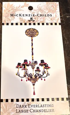 Mackenzie Childs Retired Dark Everlasting Large Chandelier • $10000