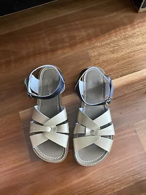 Saltwater Sandals Black & Gold Colour Size 8 Adult • $80