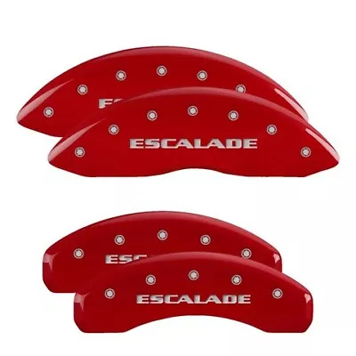 MGP Caliper Covers Set Of 4 Red Finish Silver Escalade • $289