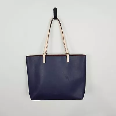 [ OROTON ] Womens Navy Leather Tote  Bag  / Handbag • $250