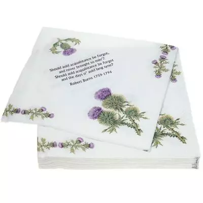 £4.95 • Buy Glen Appin Of Scotland Scottish Robert Burns Poem 3 Ply Paper Napkins