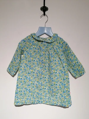 £5 • Buy Jools Little Bird Baby Girl 6-9 Months Dress Blue & Yellow Floral Peterpan