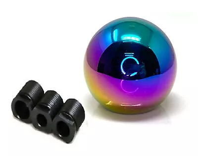 Neo Chrome Ball Style Manual Transmision Stick Shifter Shift Knob 5 Speeds T300 • $9.89