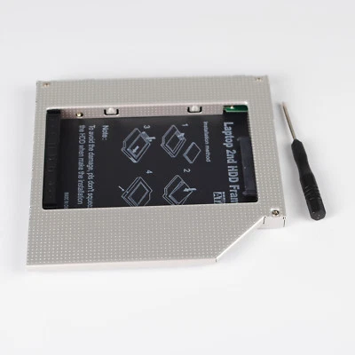 £14 • Buy NEW 9.5mm 2nd HDD SSD CADDY SATA Hard Drive To IDE PATA Caddy Optical Drive Bay