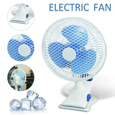 8.6  Inch Desk Clip Fan Portable 2 Speed AC Powered Clip-on Mini Table Cooling • $23.65