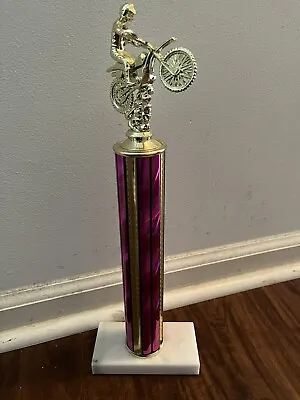 Motocross Motorcycle Trophy 16 Inches Tall • $25