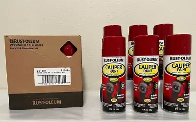 6 X Rust-Oleum Red Caliper Spray Paint 12oz Ea   # 251591 ~ Factory Case • $55