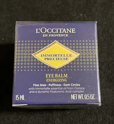 L’Occitane Immortelle Precieuse Eye Balm Energizing 0.5oz Brand New • $40