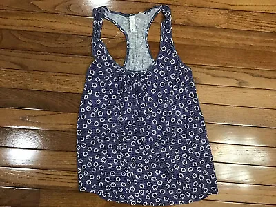 Eloise Tank Size 4 Purple Floral Rayon Racerback Round Neck Sleeveless Blouse • $5.30