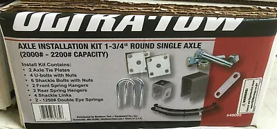 $70 • Buy Ultra-Tow Axle Installation Kit 1-3/4  Round Single Axle 2000 Lb Capacity