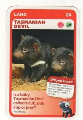 Woolworths Aussie Animals 2014. Tasmanian Devil • $2.99