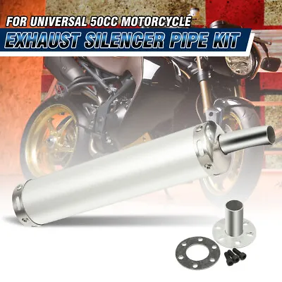 60mm Universal Exhaust Muffler Pipe Silencer For Cafe Racer Motorcycle Motorbike • £30.66