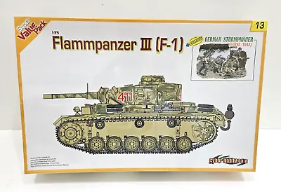 1/35 Dragon Cyber Hobby Flammpanzer Iii (f-1)  + Figs #9113 New Armor Model Kit • $48.99