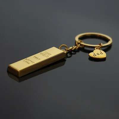 Gold Bar Replica Keychain Key Chain As Good As Gold Love Dad Father's Day Gift • $6.99