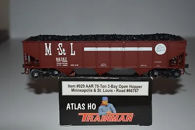 HO Atlas Minneapolis & St. Louis 3-Bay Hopper With Load 66767 C35962 • $17.99