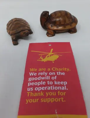 £9.95 • Buy NETSUKE Wooden Pair Of Tortoises                                          #30 J3