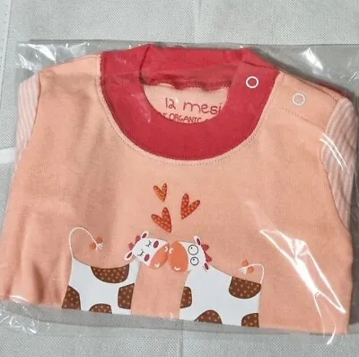 Jolie Poupee Shorts And T-shirt Peach & Red Cute Cows 12 MonthCotton • £5.99