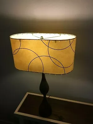  OVAL Mid Century Vintage Style Fiberglass Lamp Shade Modern Atomic  • $125