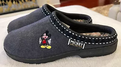 Vintage 90's Mickey Mouse Unlimited Mules Shoes Embroidered Size 7.5 Gray Slides • $29.98