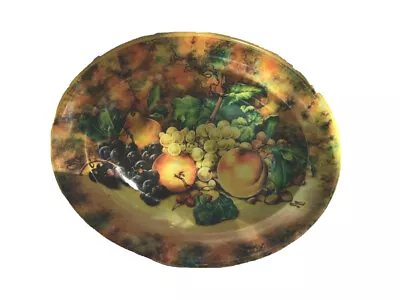 Daher Decorated Ware 1971 Fruit Tin Tray Oval 20x15 Platter Made In England EUC • $17.99