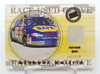 2001 Press Pass Stealth MICHAEL WALTRIP Race Used Glove Relic /170 NASCAR #GC 3 • $14.88