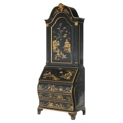 Karges Ebonized Gilt & Chinoiserie Decorated Secretary Desk 20th Century • $3160