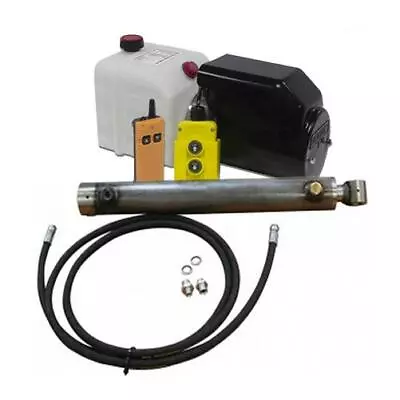 12V DC Single Acting Hydraulic Powerpack Trailer Kit To 2.5 To 10 Tonne Wireless • £658.44