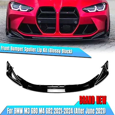 Gloss Black Front Spoiler Lip Splitter Kit For BMW G80 M3 G82 M4 2021-2024 2022 • $99.90