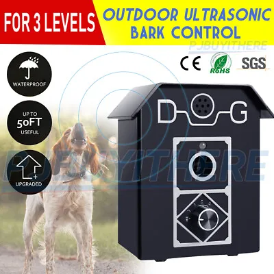 Outdoor Ultrasonic Anti-Bark Control House Pet Dog Stop Barking Annoying Device • $30.50