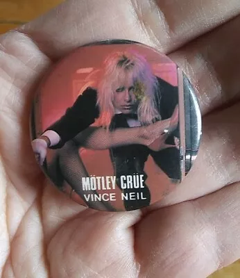 Vintage 1985 ~ Motley Crue ~ VINCE NEIL ~ Rock Band Pin Button Badge Pinback • $8.59